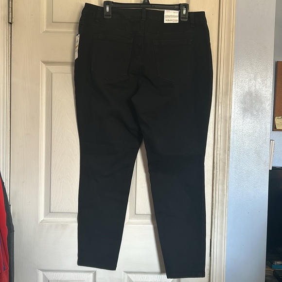 NWT Style & Co. black curvy skinny jeans size 16W petite - Picture 2 of 6